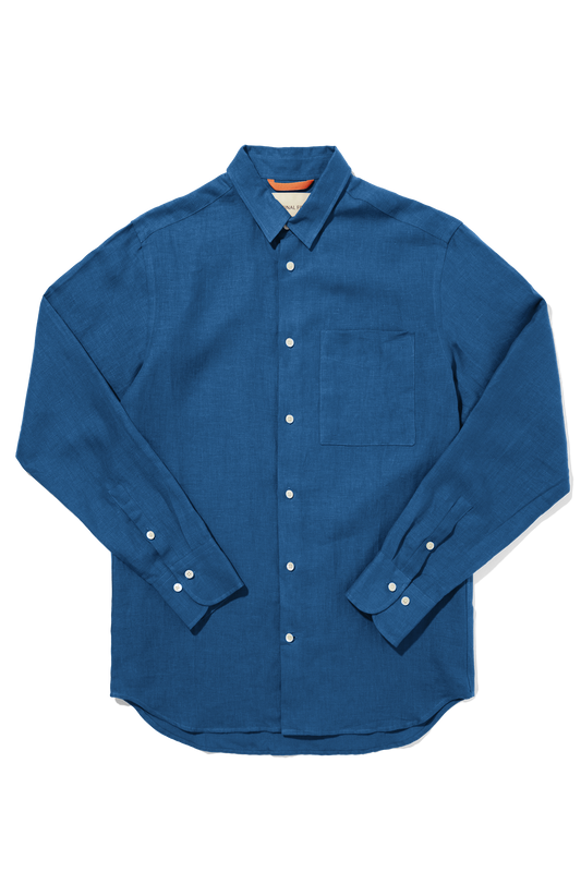 Linen Holiday Signature Blue Cross Yarn Dye