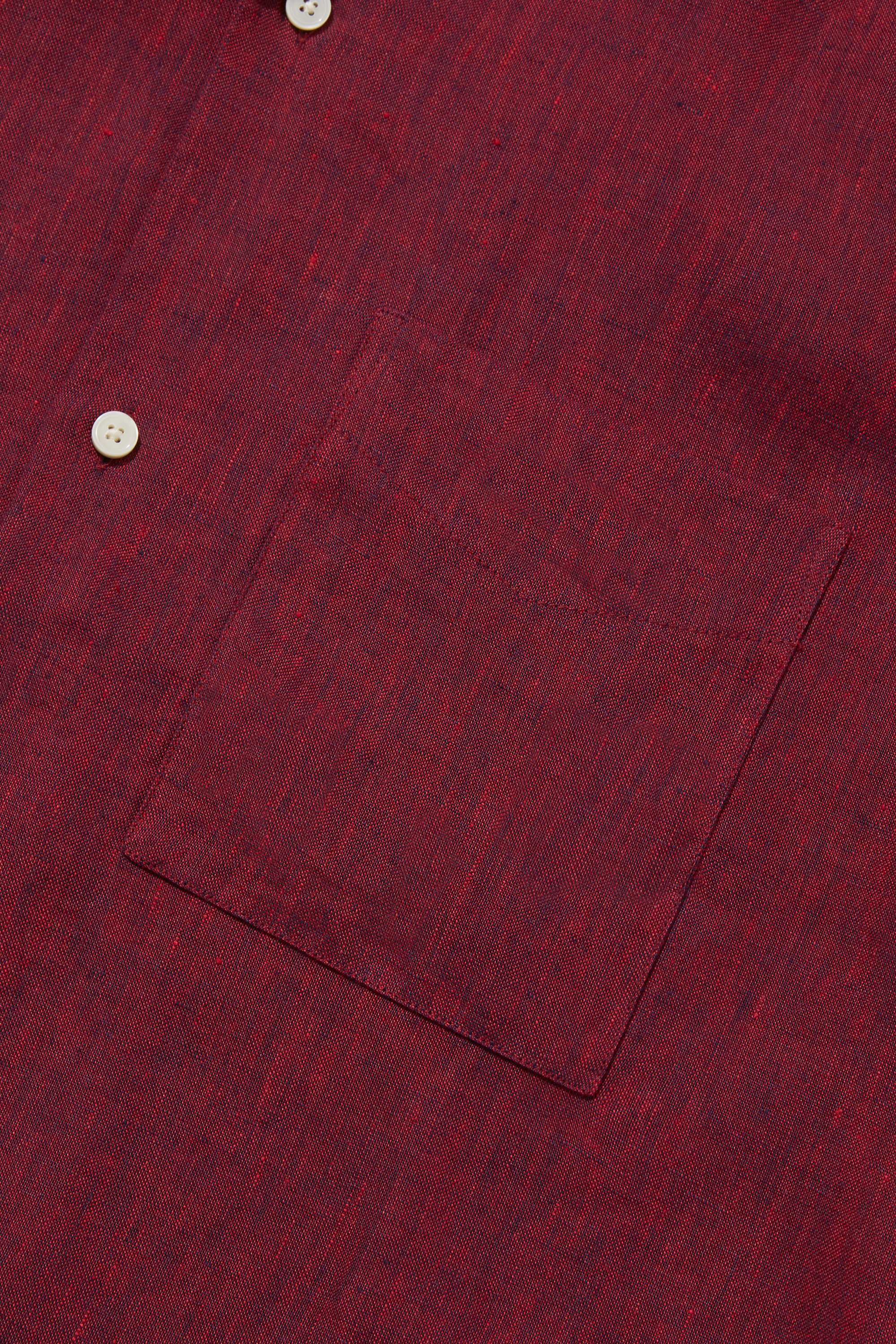 Linen Cuban Shirt Lava
