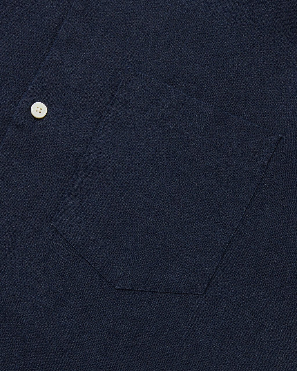 Linen Short Sleeve Cuban Soft Navy