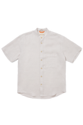 Linen Short Sleeve Utility Grandpa Parchment