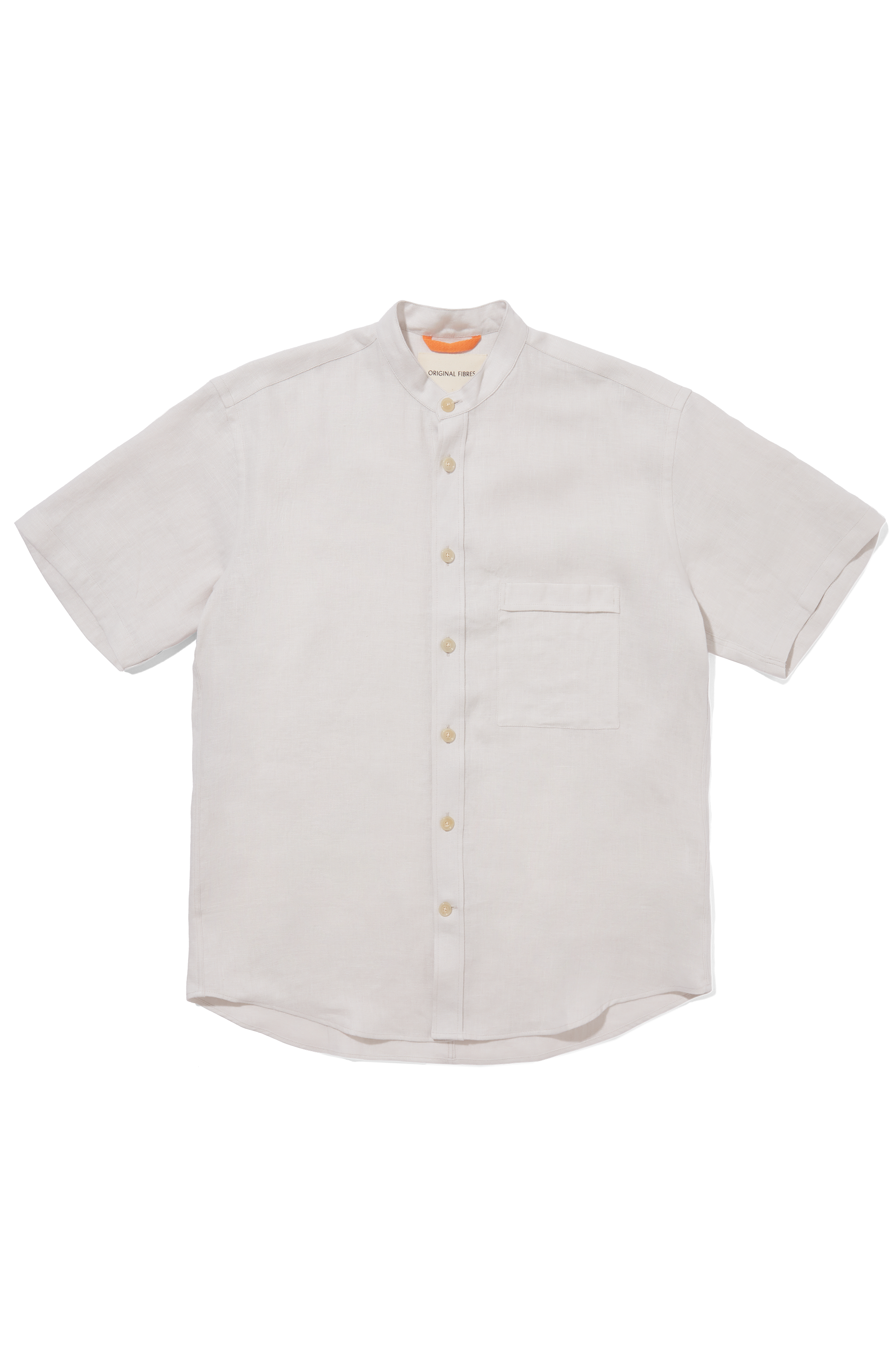 Linen Short Sleeve Utility Grandpa Parchment