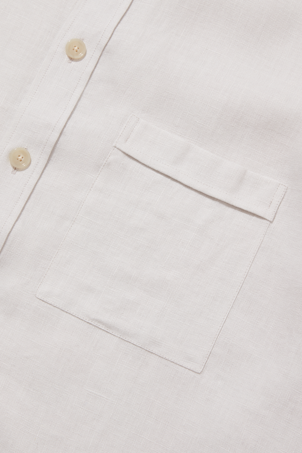 Linen Short Sleeve Utility Grandpa Parchment
