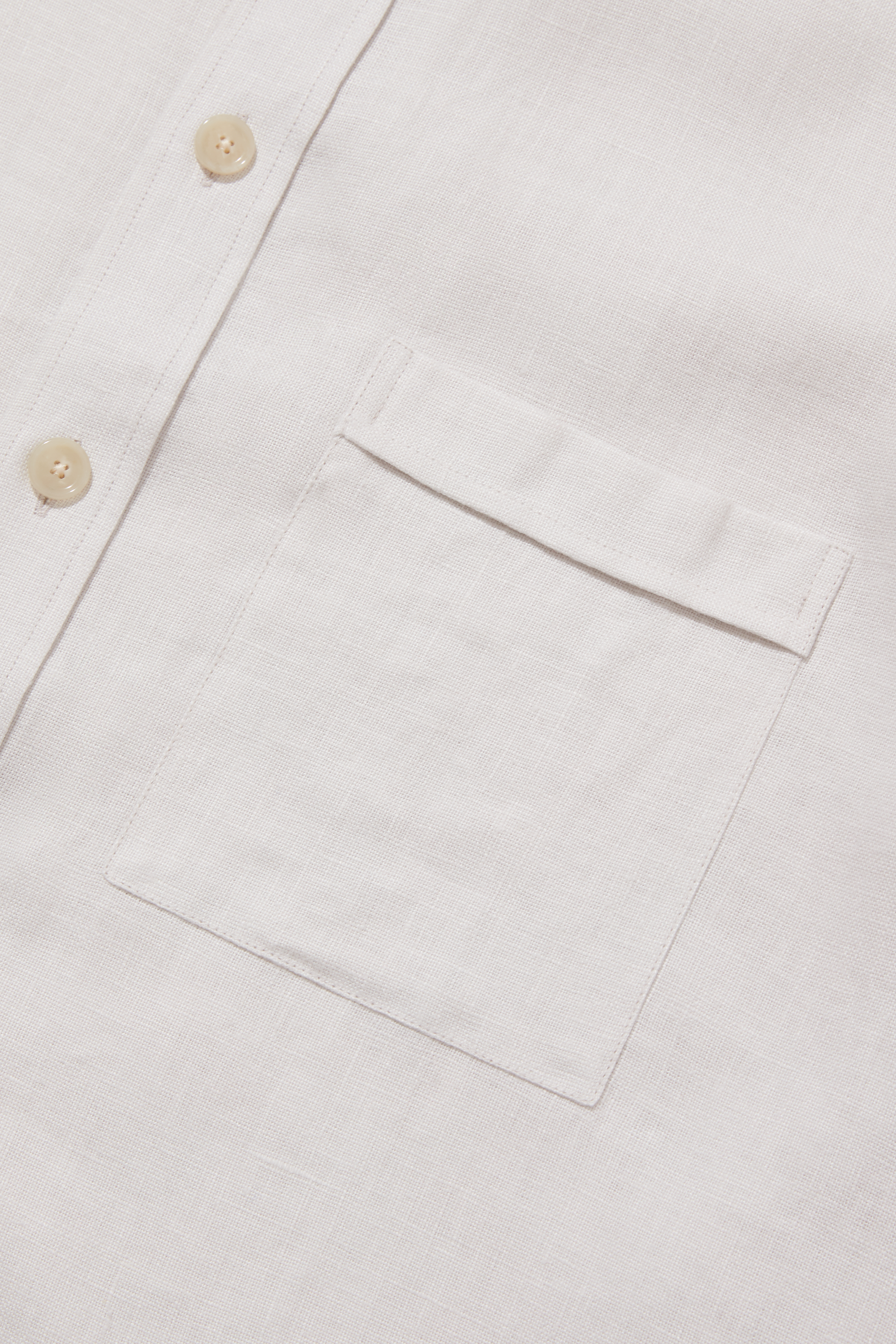 Linen Short Sleeve Utility Grandpa Parchment