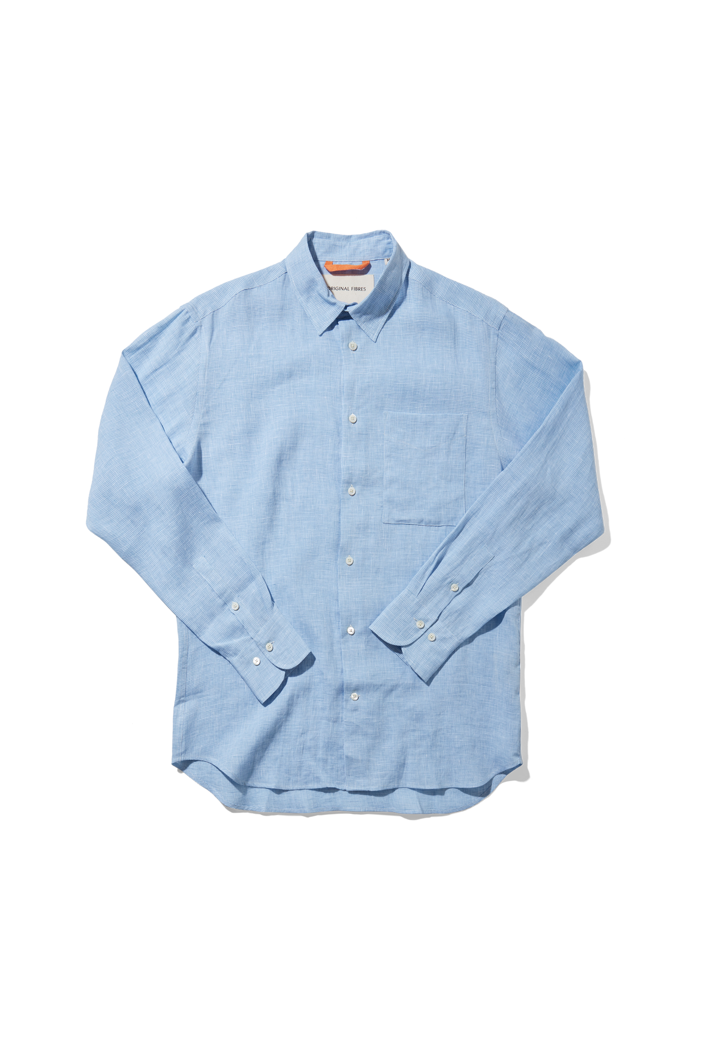 Lightweight Linen Holiday Signature Sky Blue Crosshatch