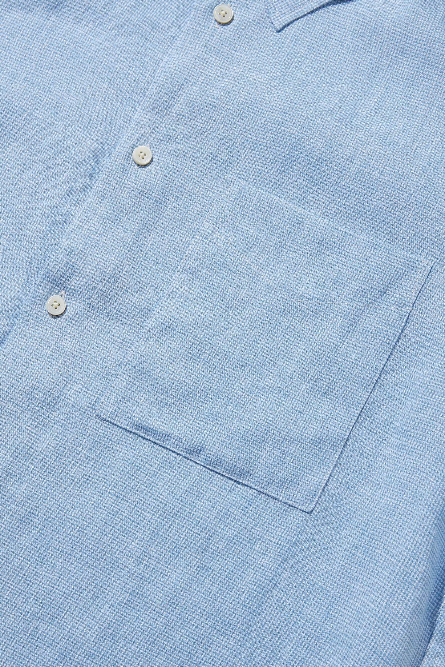 Lightweight Linen Holiday Signature Sky Blue Crosshatch