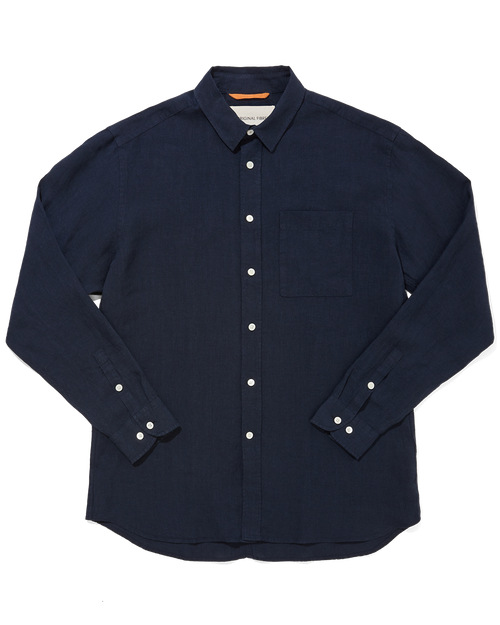 Linen Signature Shirt Soft Navy