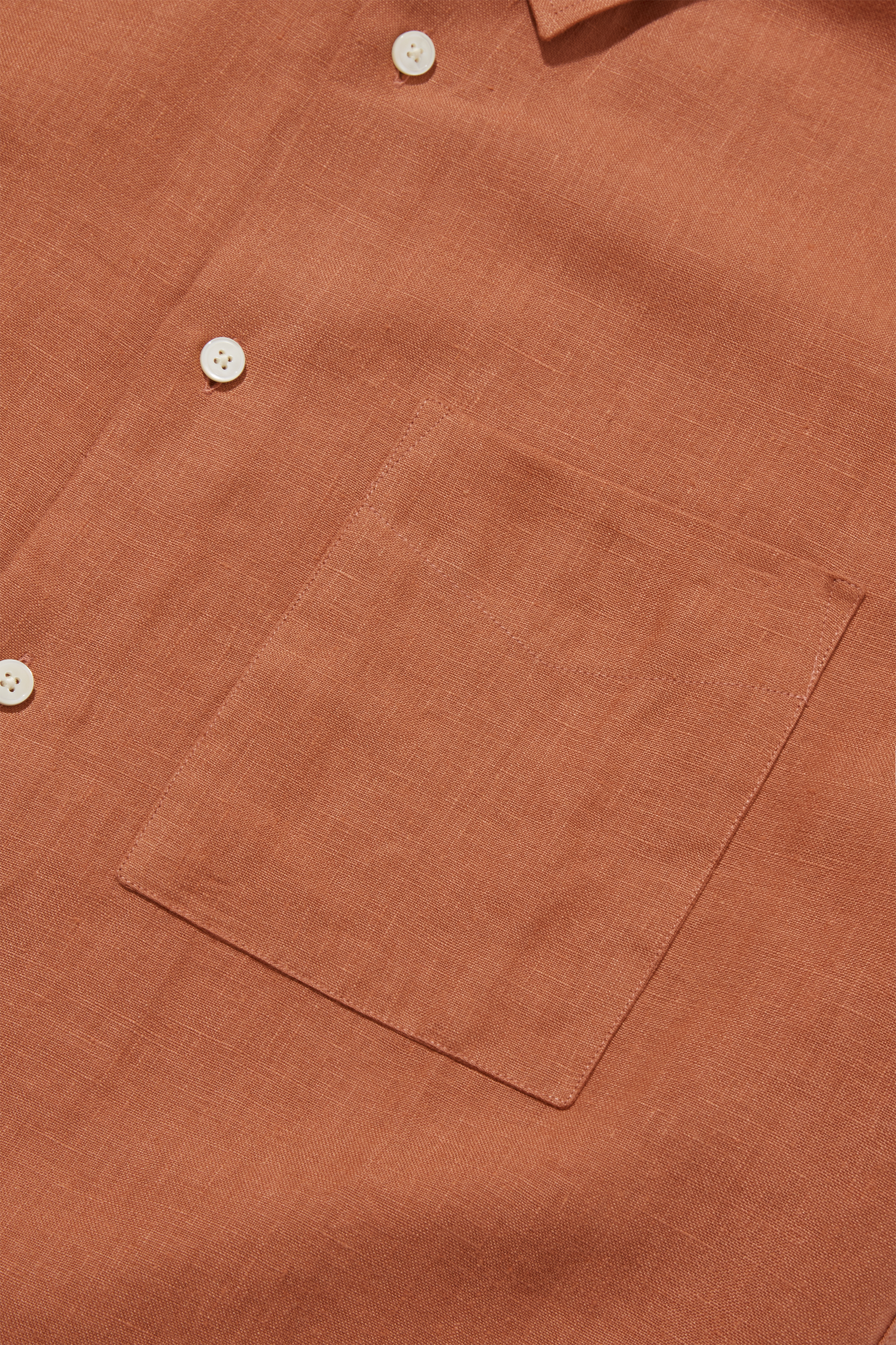 Linen Holiday Signature Shirt Clay