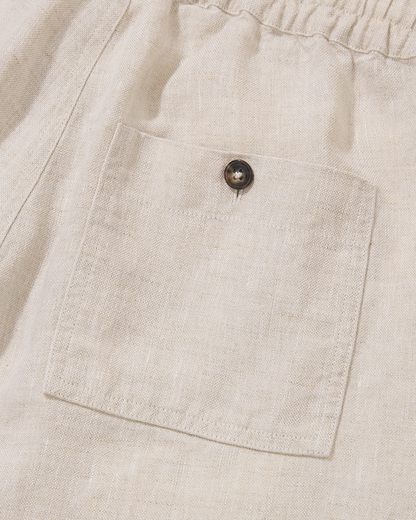 Easy Trousers Oatmeal Yarn-Dye