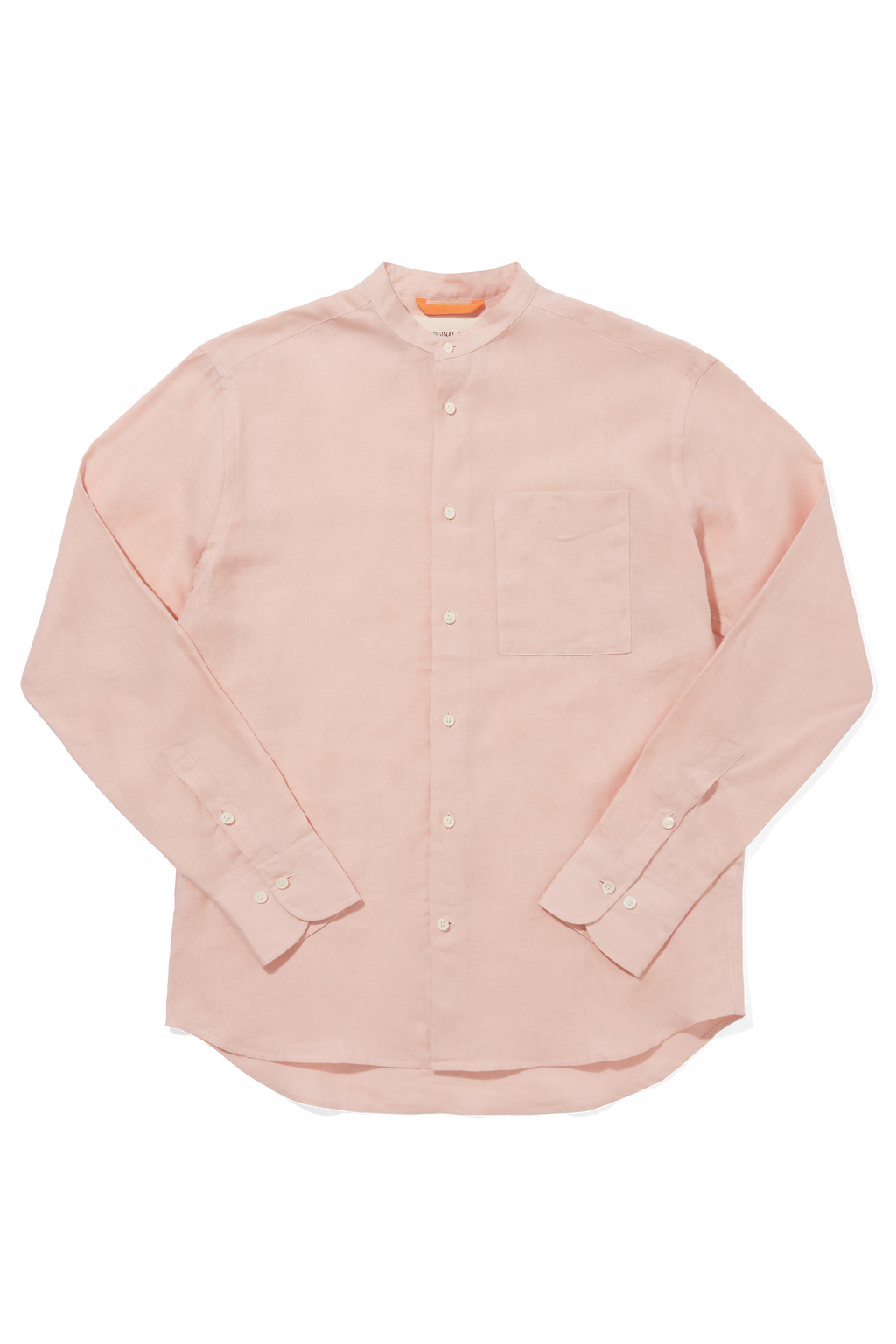Linen Grandpa Shirt Desert Pink