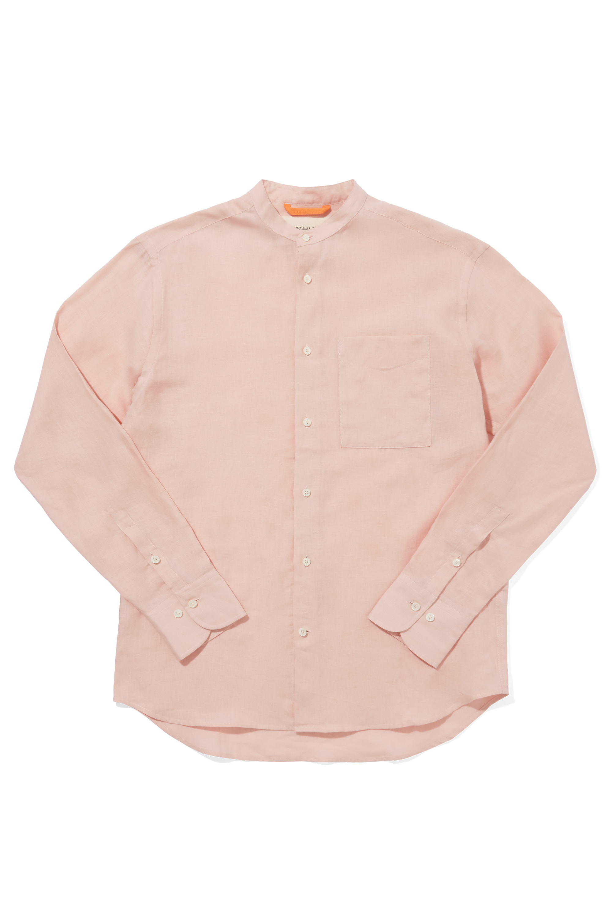 Linen Grandpa Shirt Desert Pink