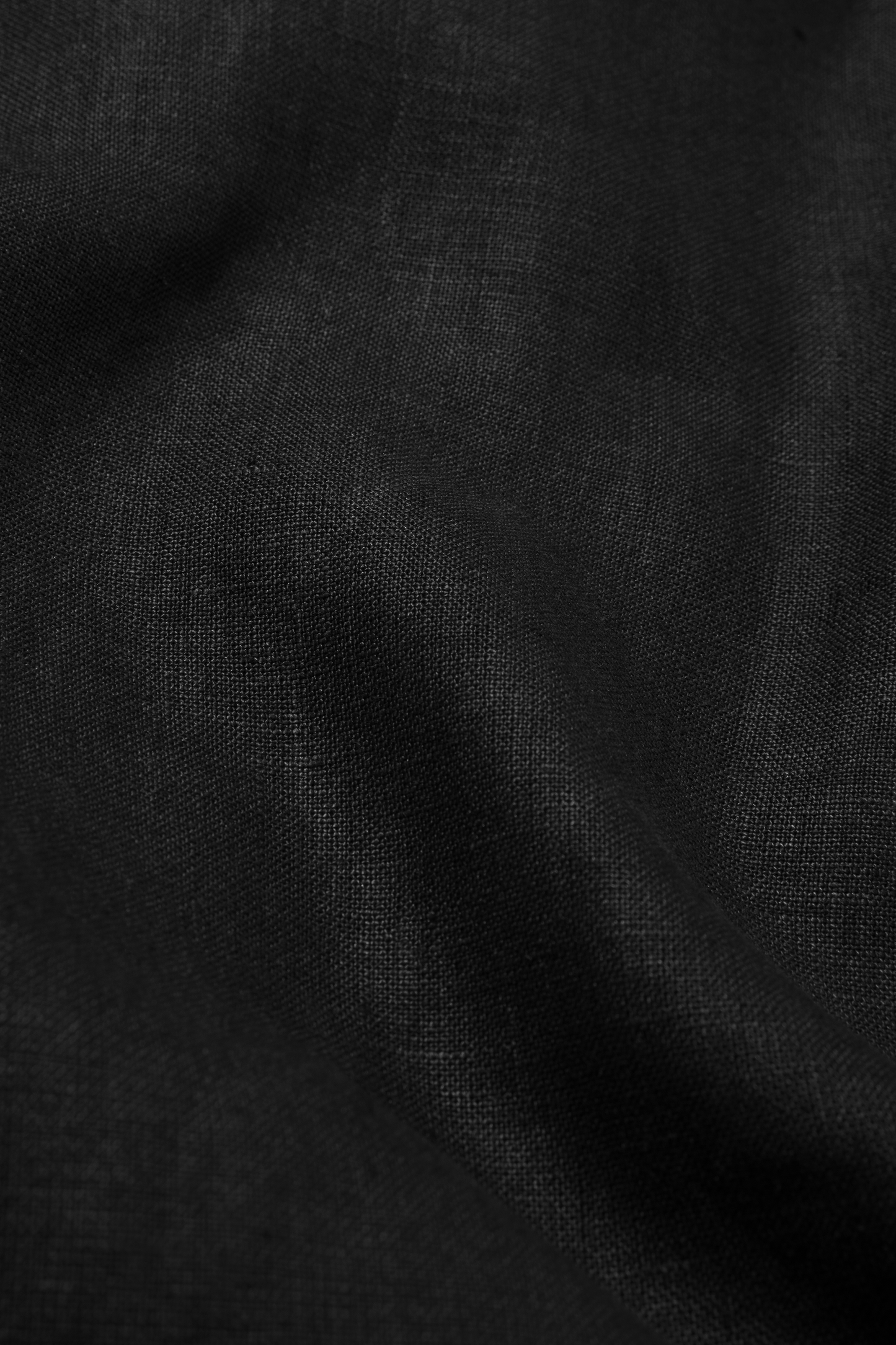 Linen Cuban Shirt Washed Black