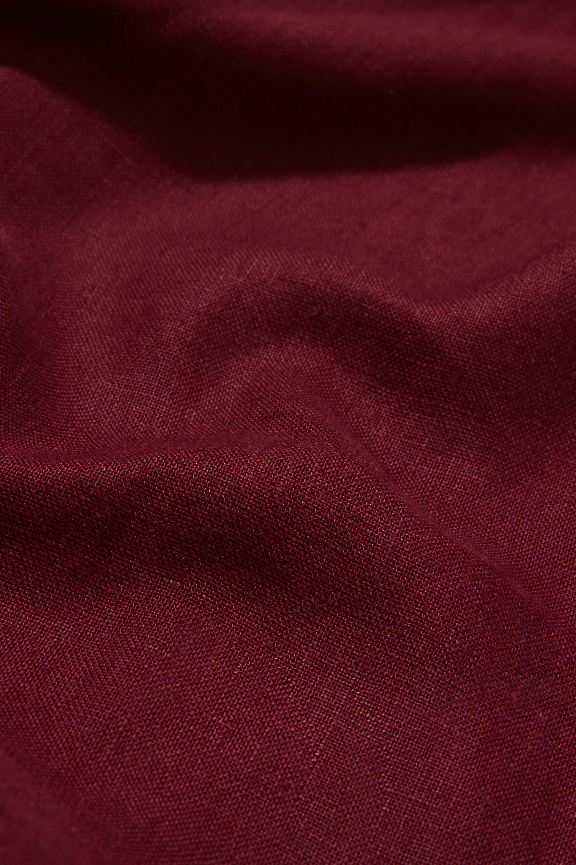 Linen Short Sleeve Utility Grandpa Wine Red