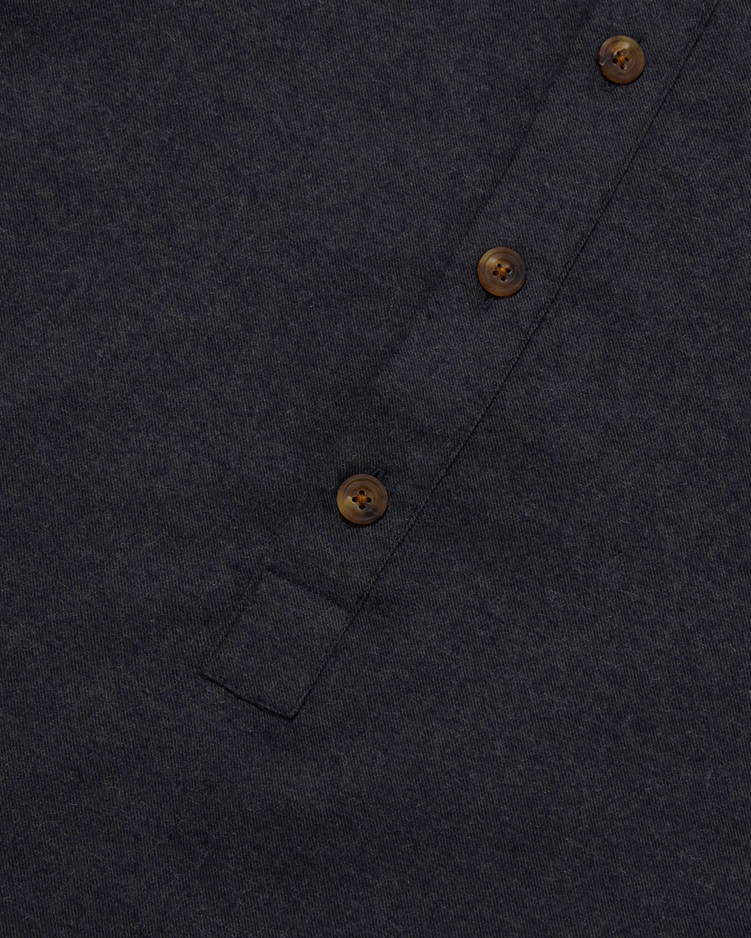 Cotton & Cashmere Long Sleeve Smock Flint Twill