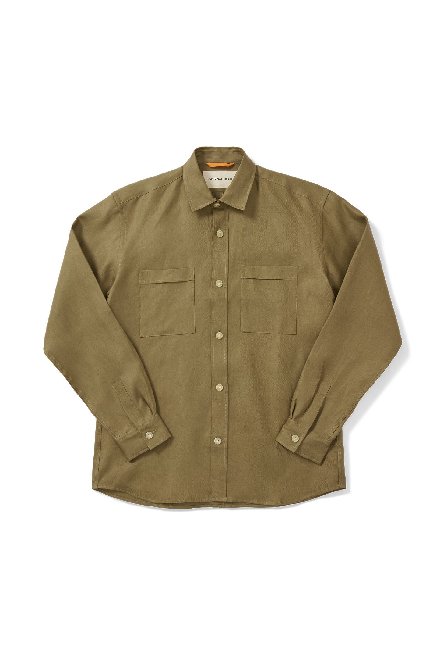 Long Sleeve Utility Overshirt Khaki