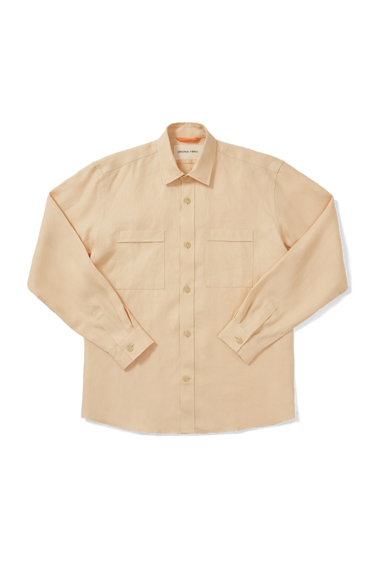 Long Sleeve Utility Overshirt Sahara