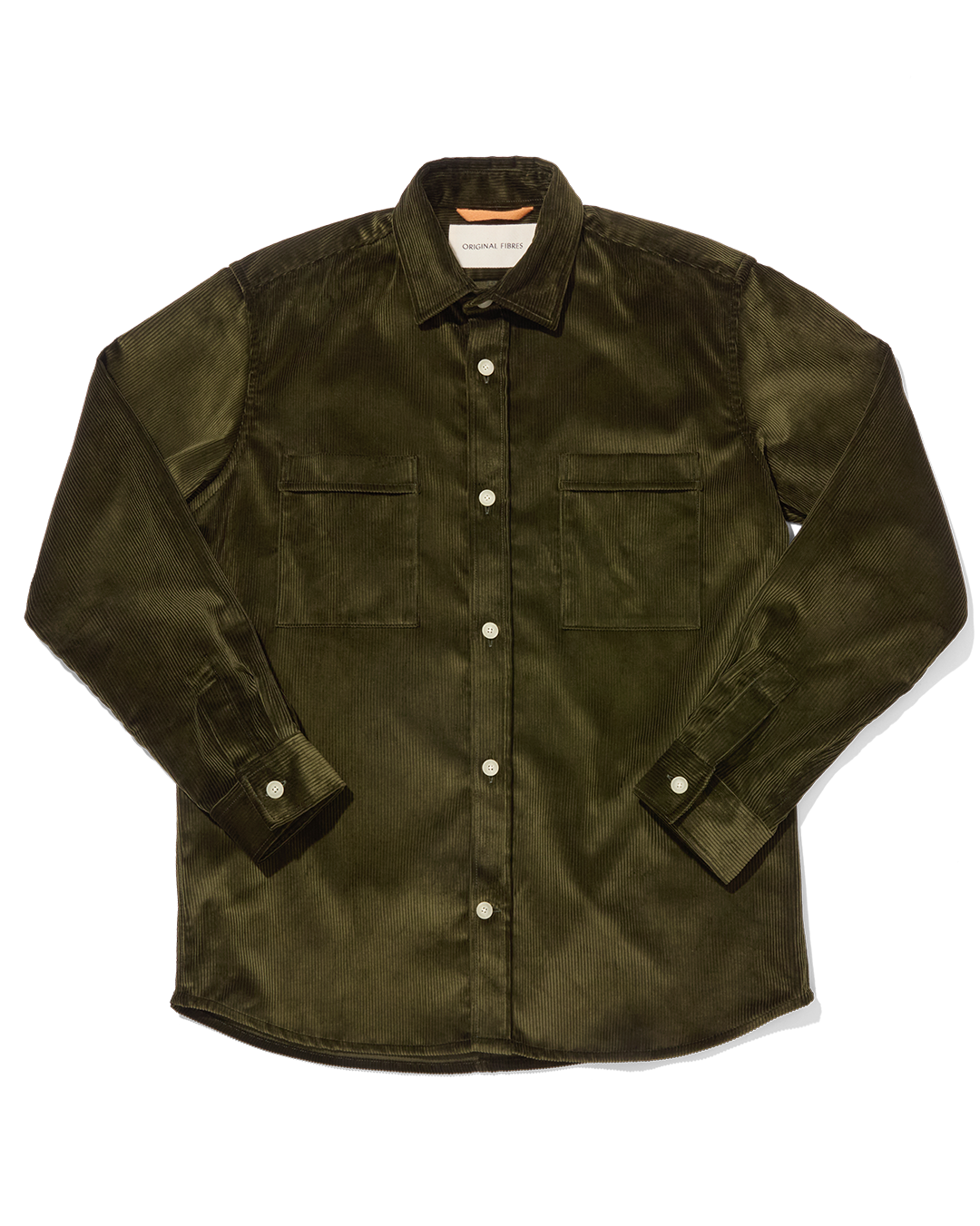 Heavy Corduroy Utility Overshirt Dark Olive