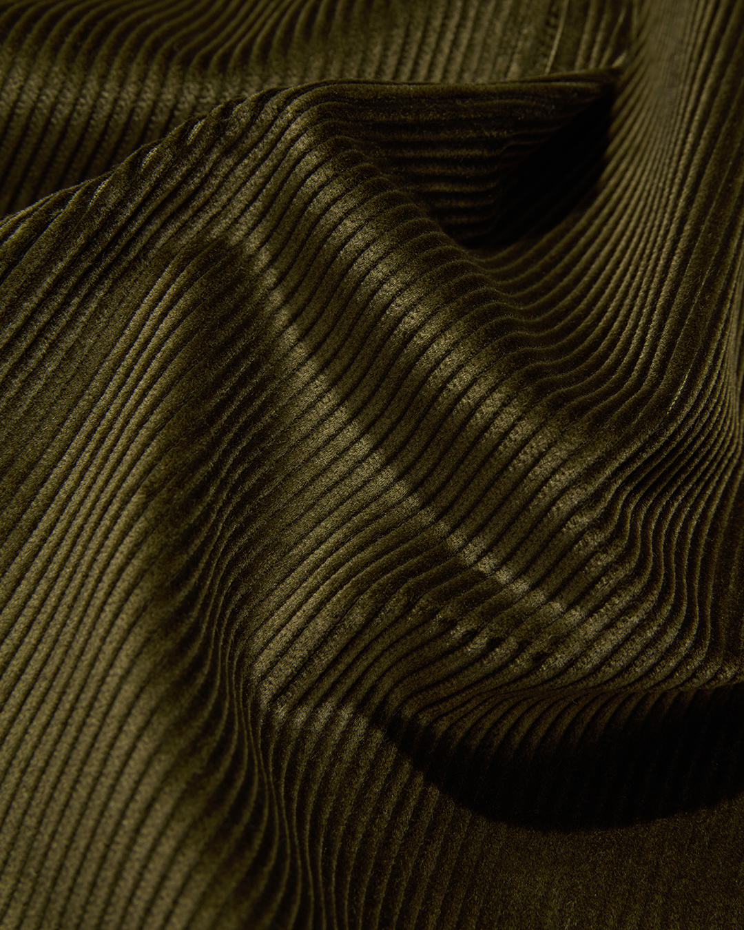 Heavy Corduroy Utility Overshirt Dark Olive