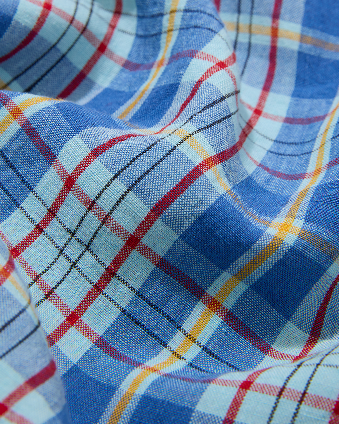Linen Utility Overshirt Madras Check