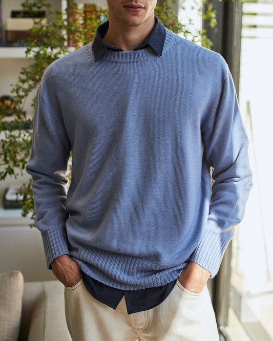 Merino Crewneck Dove Blue