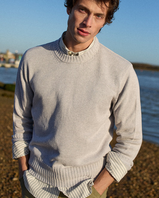 Cotton Crewneck Shoreline Grey
