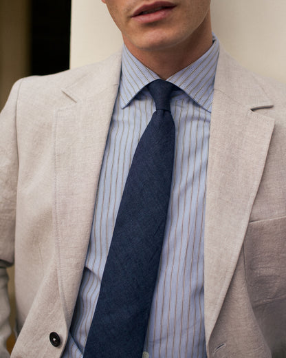 Laundered Linen Suit Oatmeal