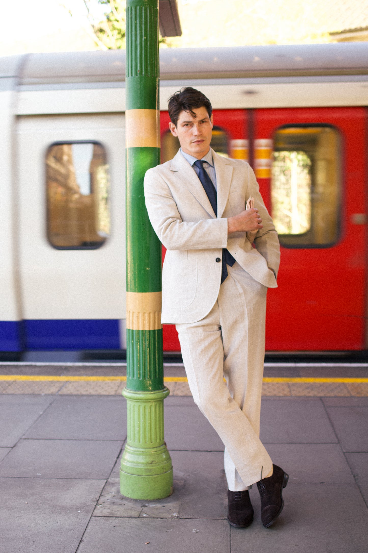 Laundered Linen Suit Oatmeal