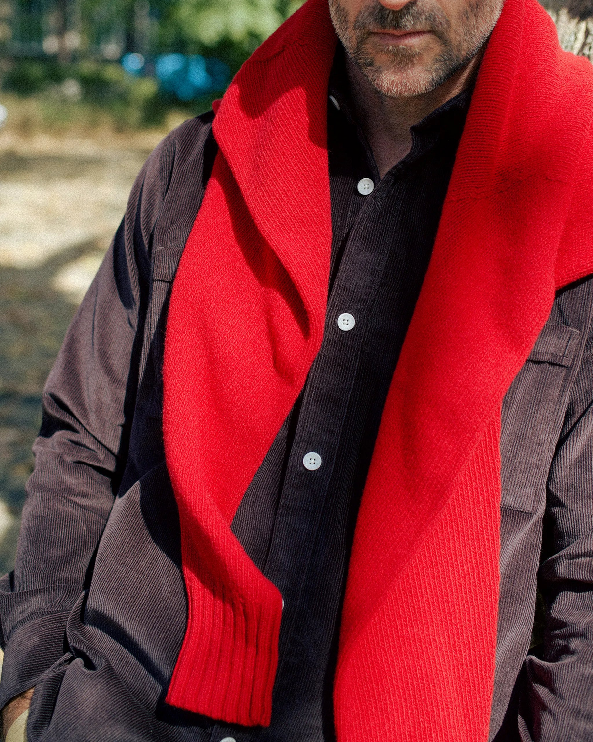Mock Neck Cardinal Red