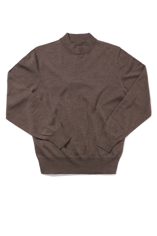Merino Mock Neck Mink
