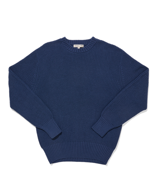 Cotton Fishermans Jumper Maine Blue
