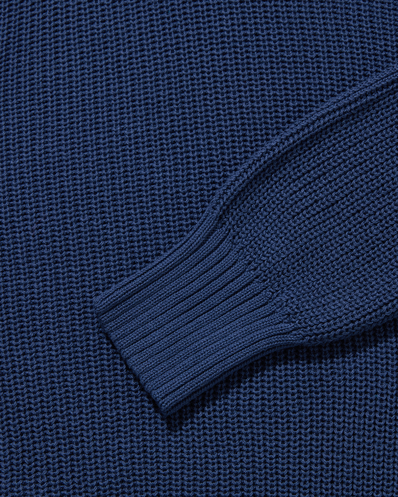Cotton Fishermans Jumper Maine Blue