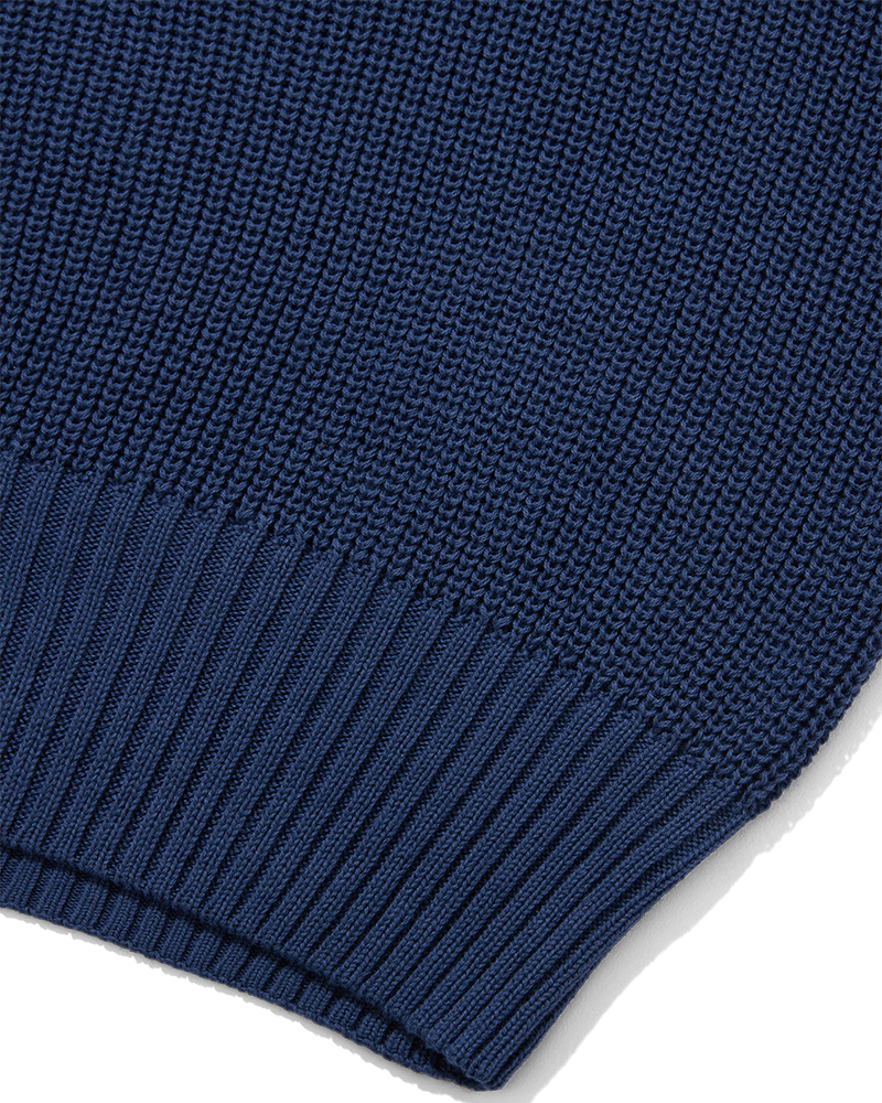 Cotton Fishermans Jumper Maine Blue