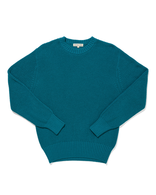 Cotton Fishermans Jumper Deep Teal