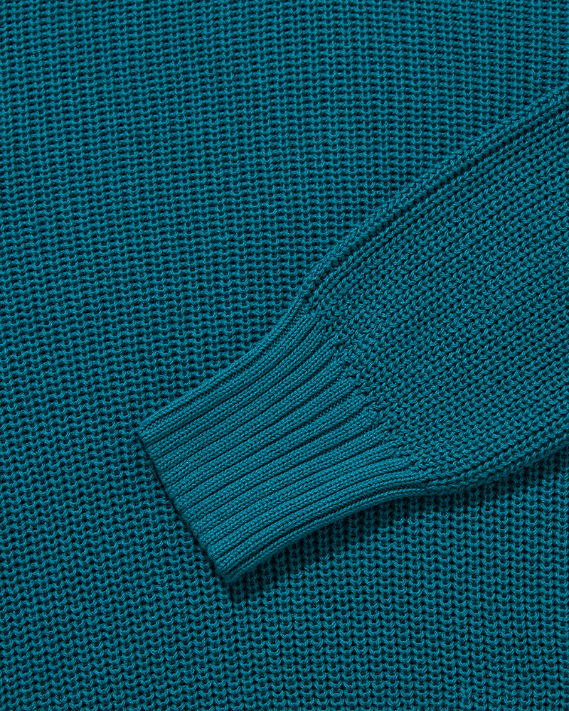 Cotton Fishermans Jumper Deep Teal