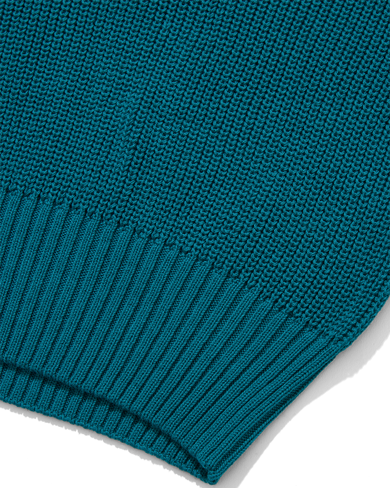 Cotton Fishermans Jumper Deep Teal