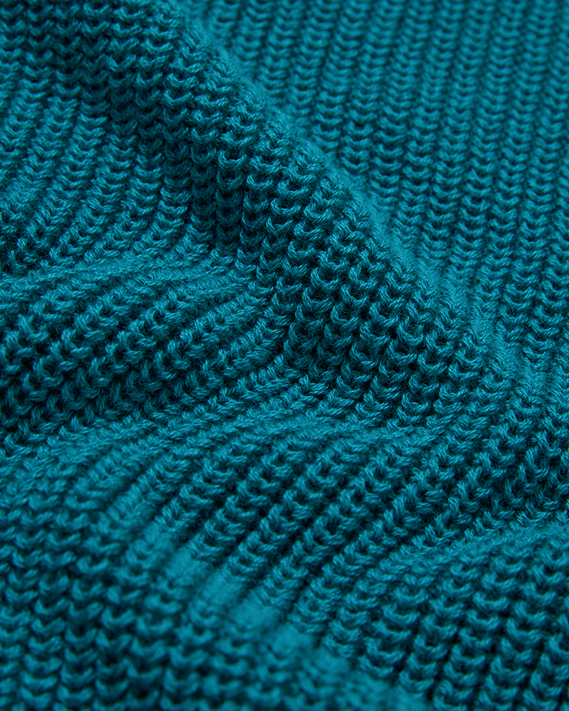 Cotton Fishermans Jumper Deep Teal