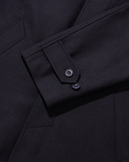 Navy Full Length Raglan Overcoat