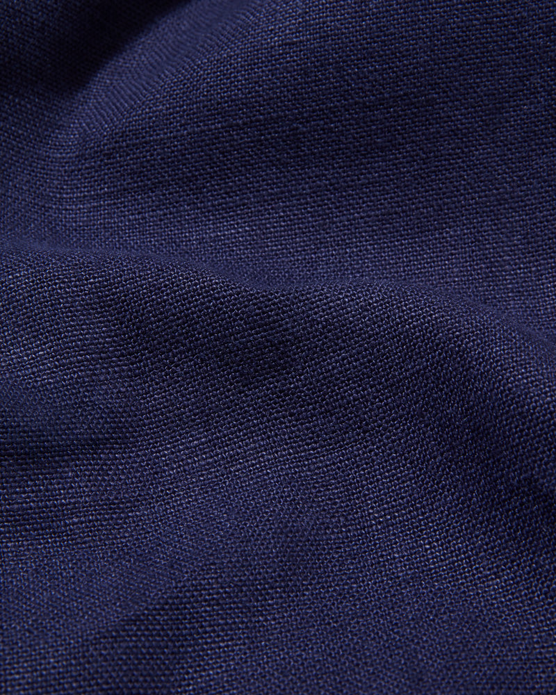 Midweight Linen Travel Jacket Night Blue