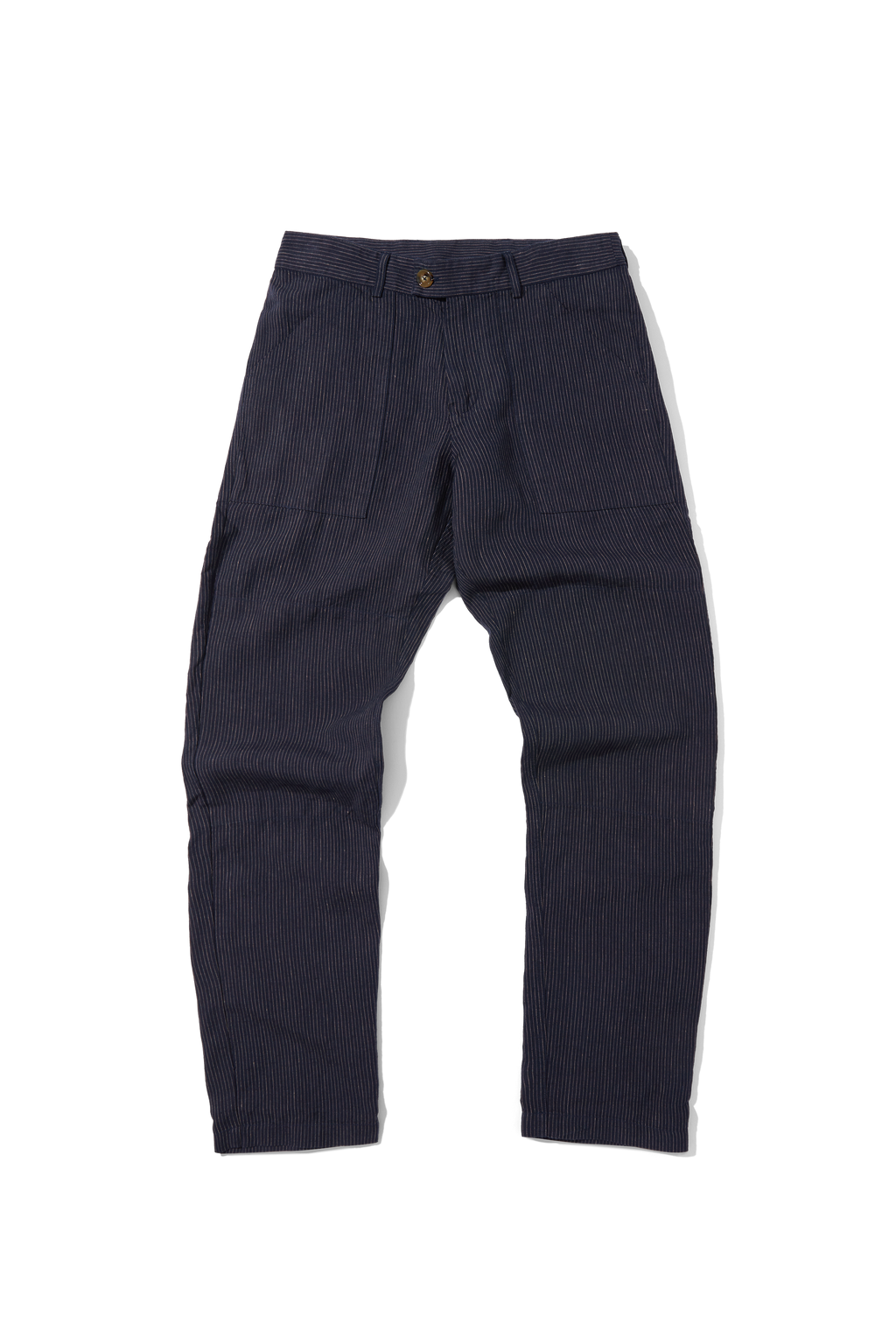 Patch Pocket Trouser Navy Chalk Stripe