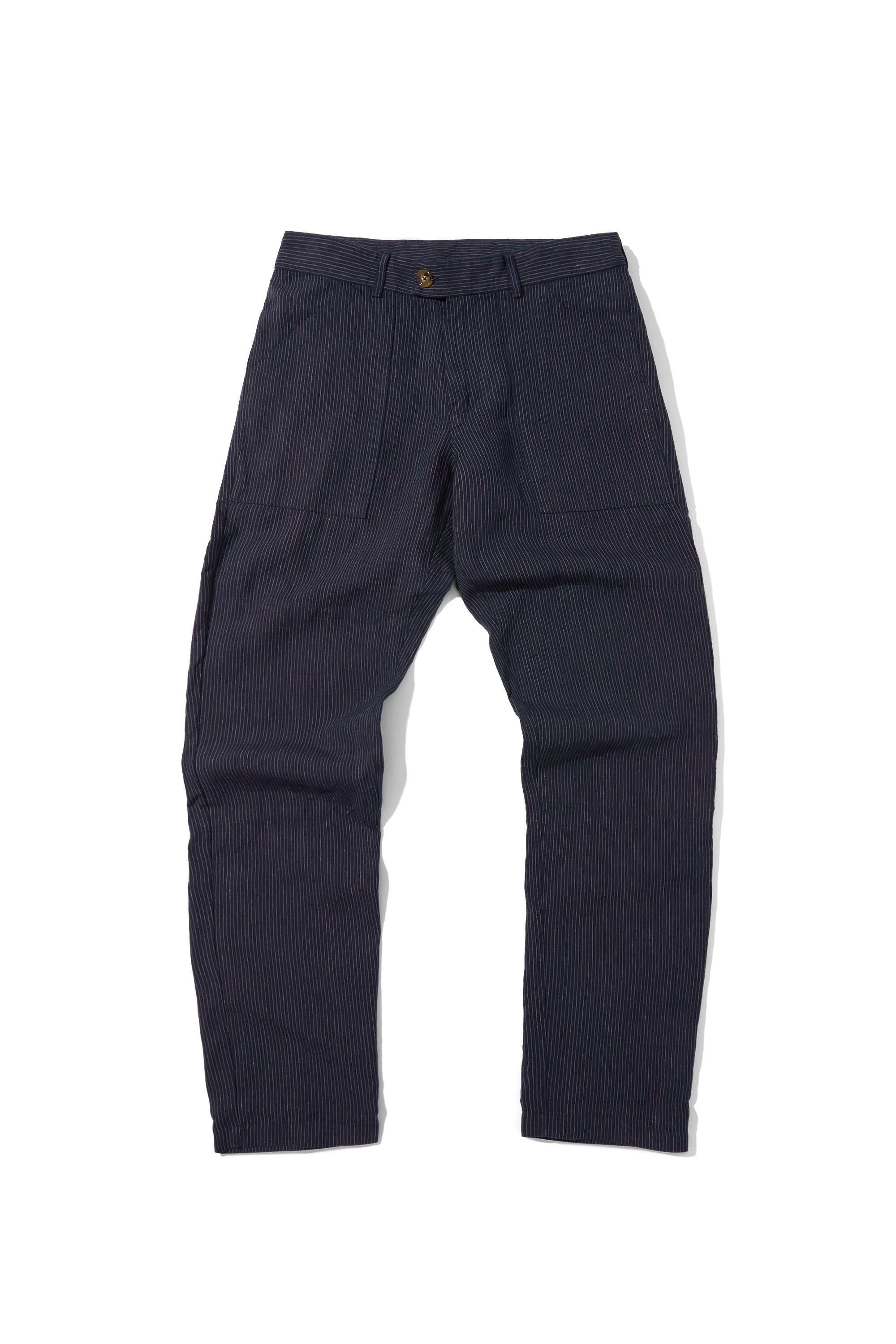 Patch Pocket Trouser Navy Chalk Stripe