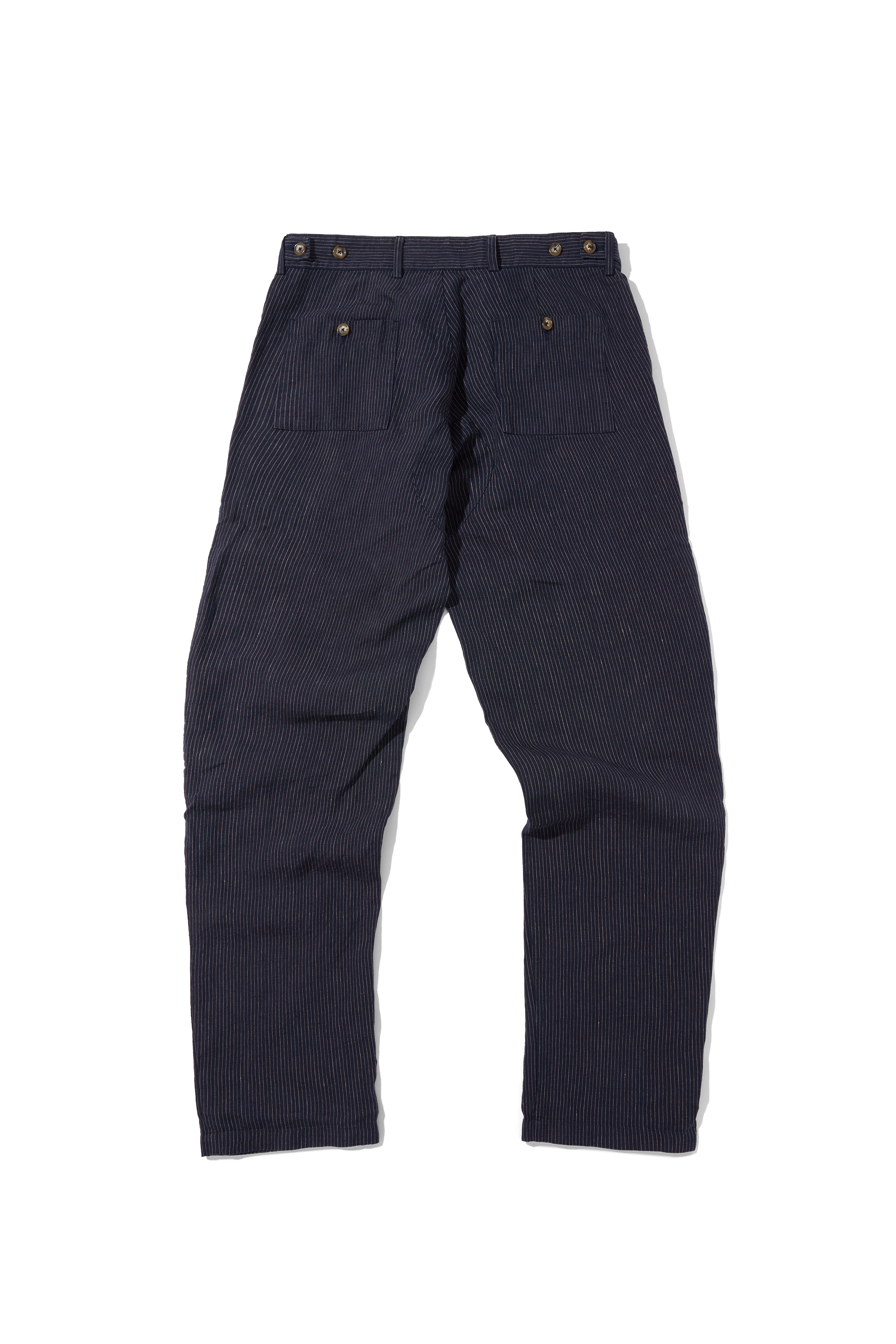 Patch Pocket Trouser Navy Chalk Stripe