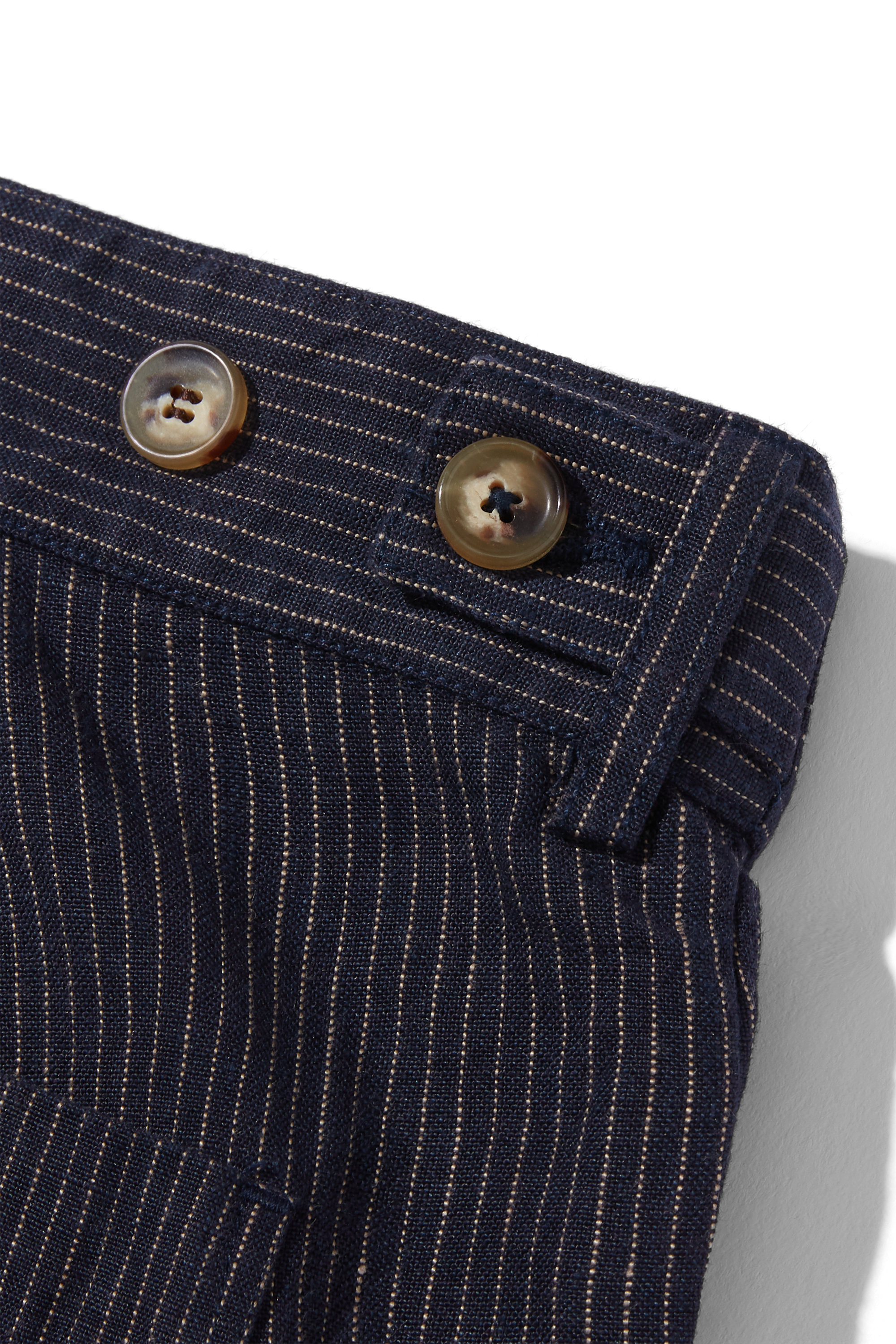 Patch Pocket Trouser Navy Chalk Stripe