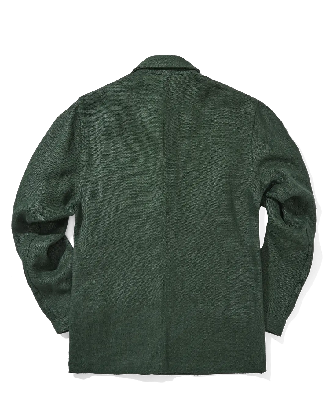 Heavy Linen Railway Jacket Forest Green