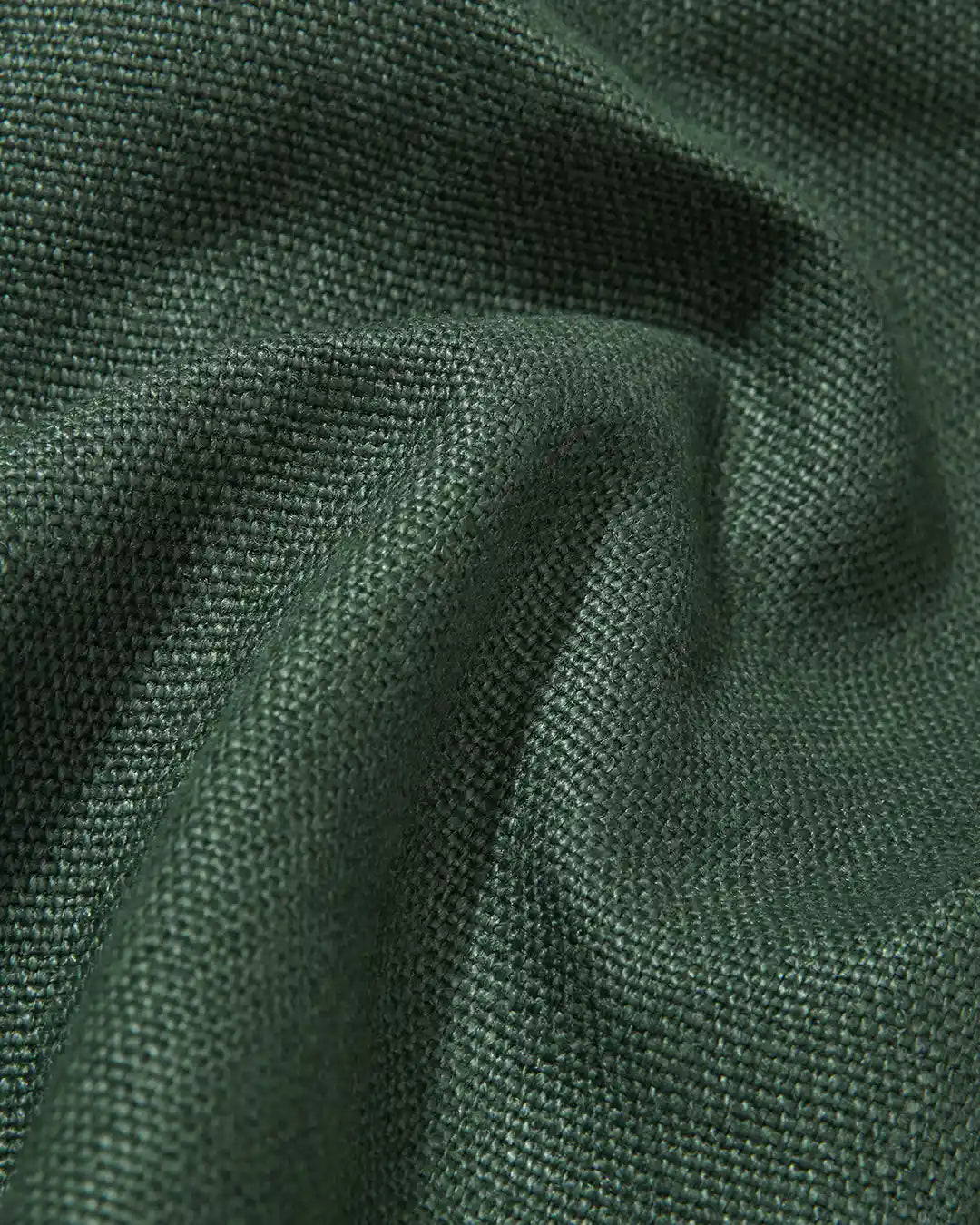 Heavy Linen Railway Jacket Forest Green