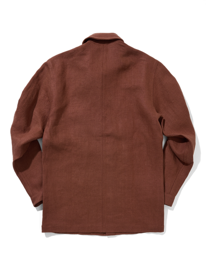 Midweight Linen Railway Jacket Cinnamon