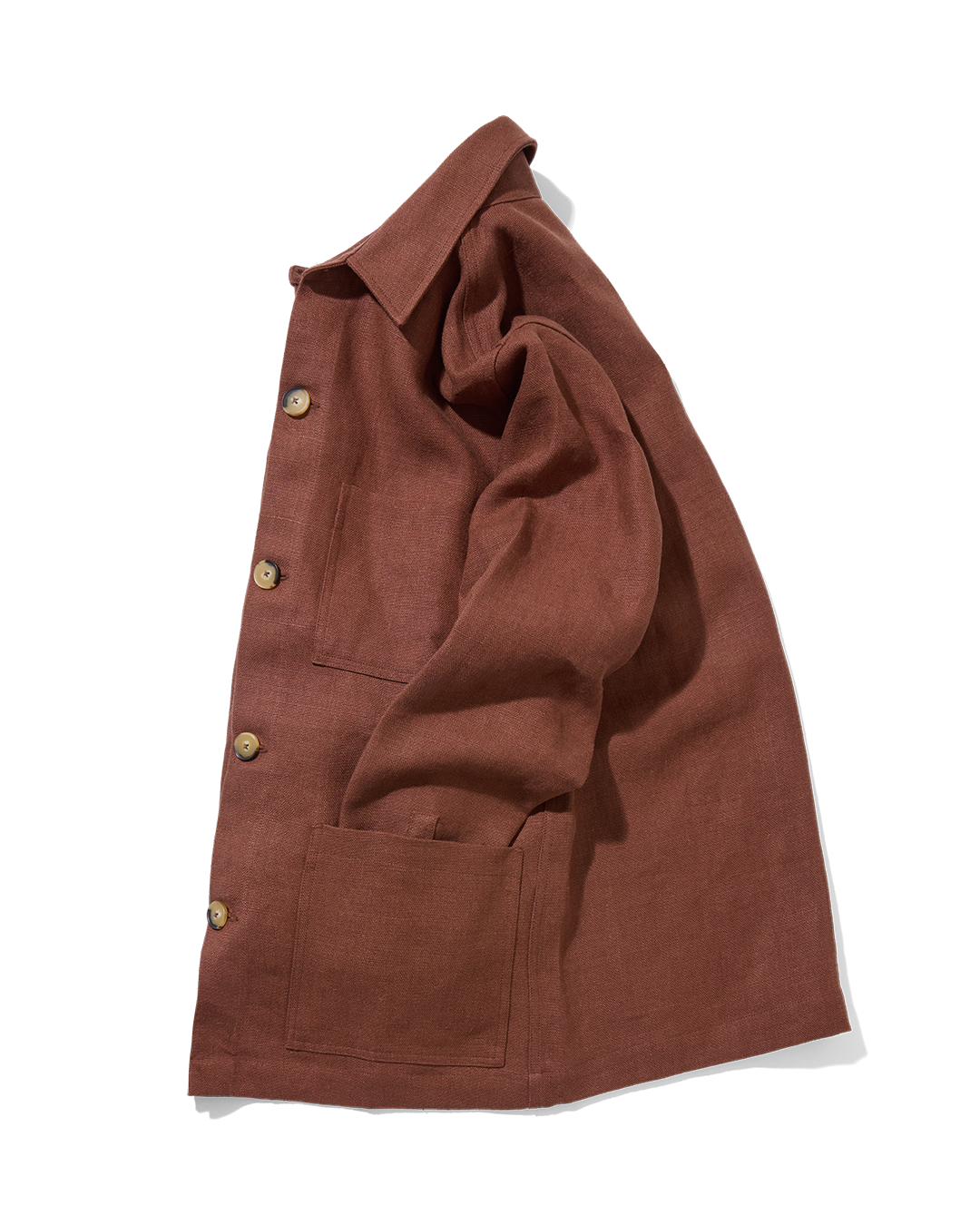 Midweight Linen Railway Jacket Cinnamon