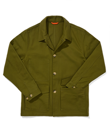 Cotton Canvas Field Jacket Army Green
