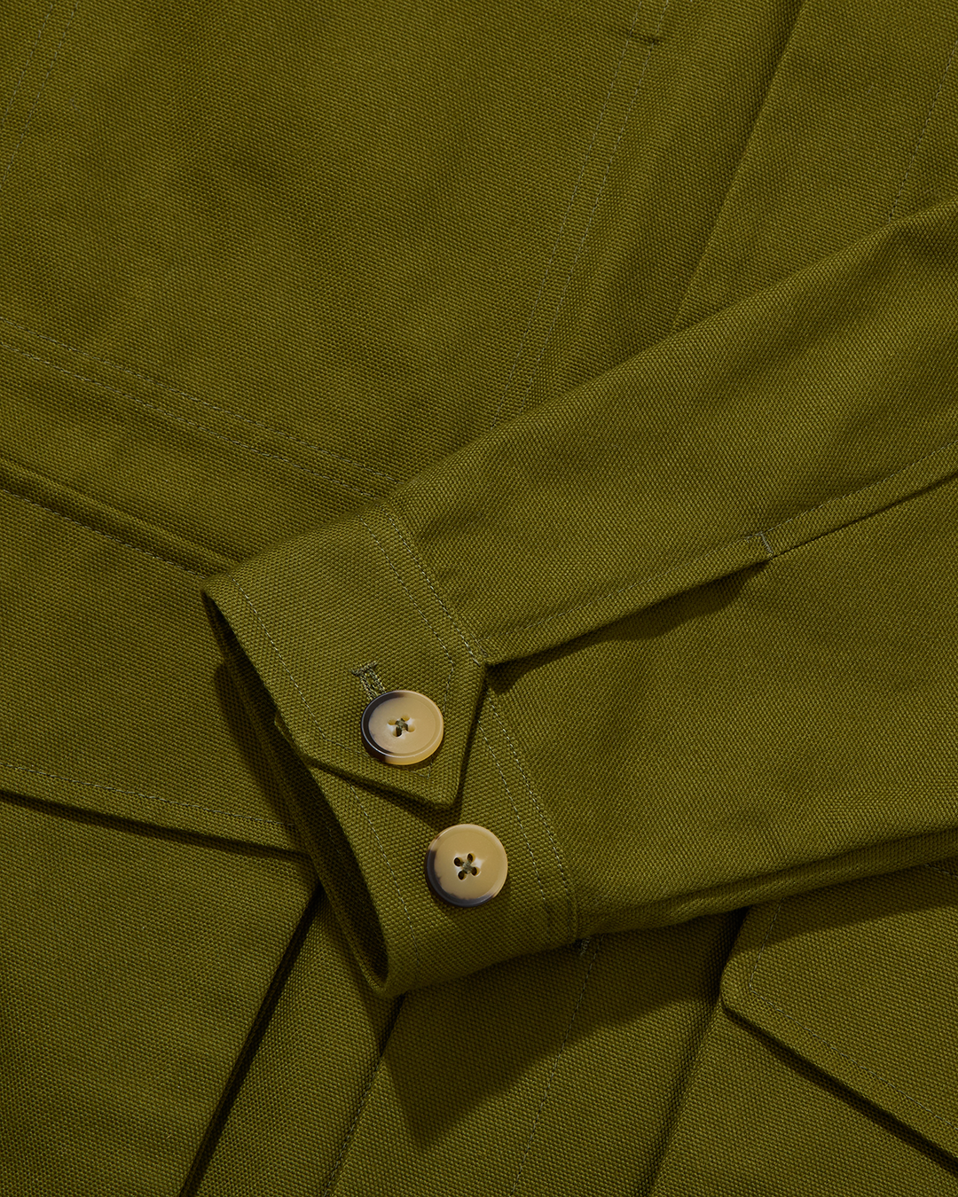 Cotton Canvas Field Jacket Army Green