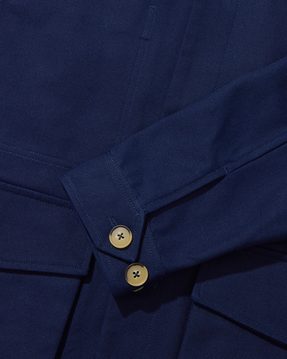 Cotton Canvas Field Jacket Navy