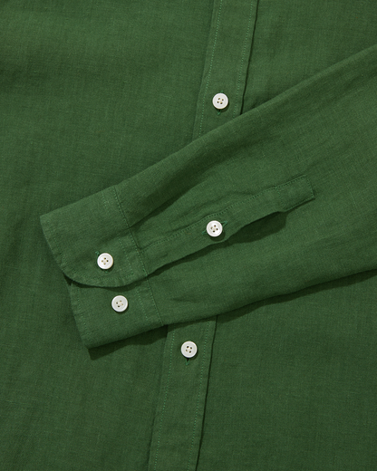 Midweight Linen Signature Shirt Grass Green