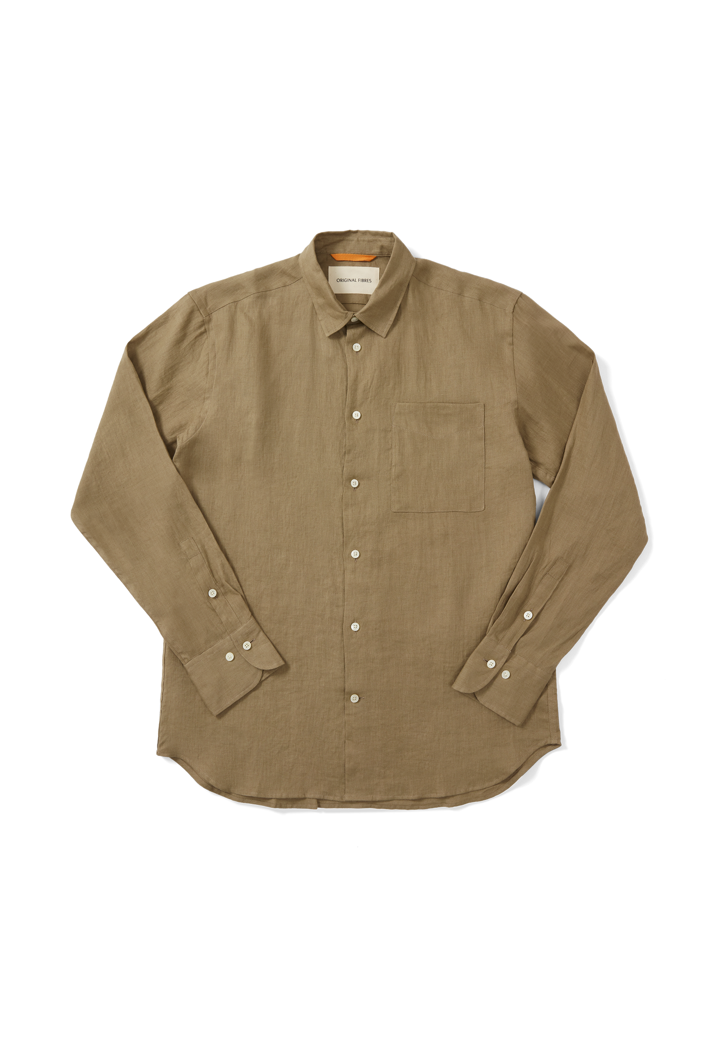 Midweight Linen Signature Shirt Light Khaki